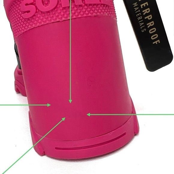 Sorel Brex Waterproof Chelsea Ankle Boots Size 7.5 Platform Black Pink New NWT - Picture 7 of 11